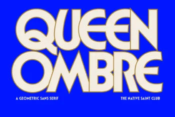 Queen Ombre - Geometric Sans
